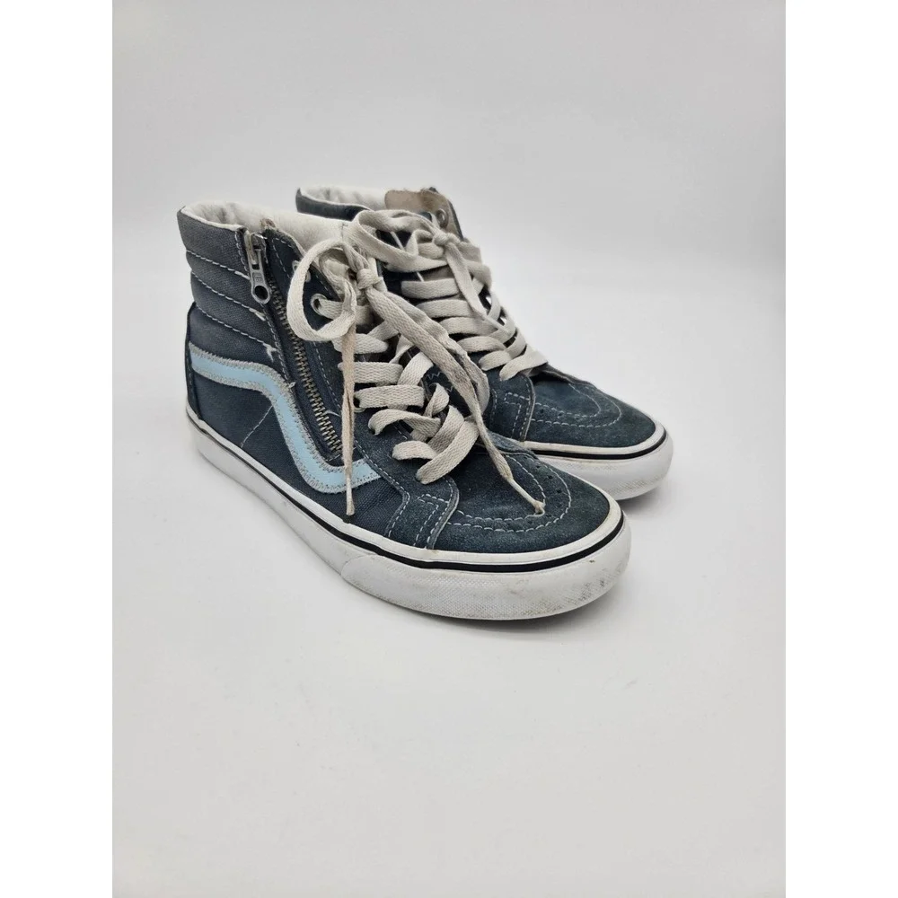 Vans Sk8-Hi Reissue Blue Denim Sneakers Unisex Fit Men's 4 Women's 5.5